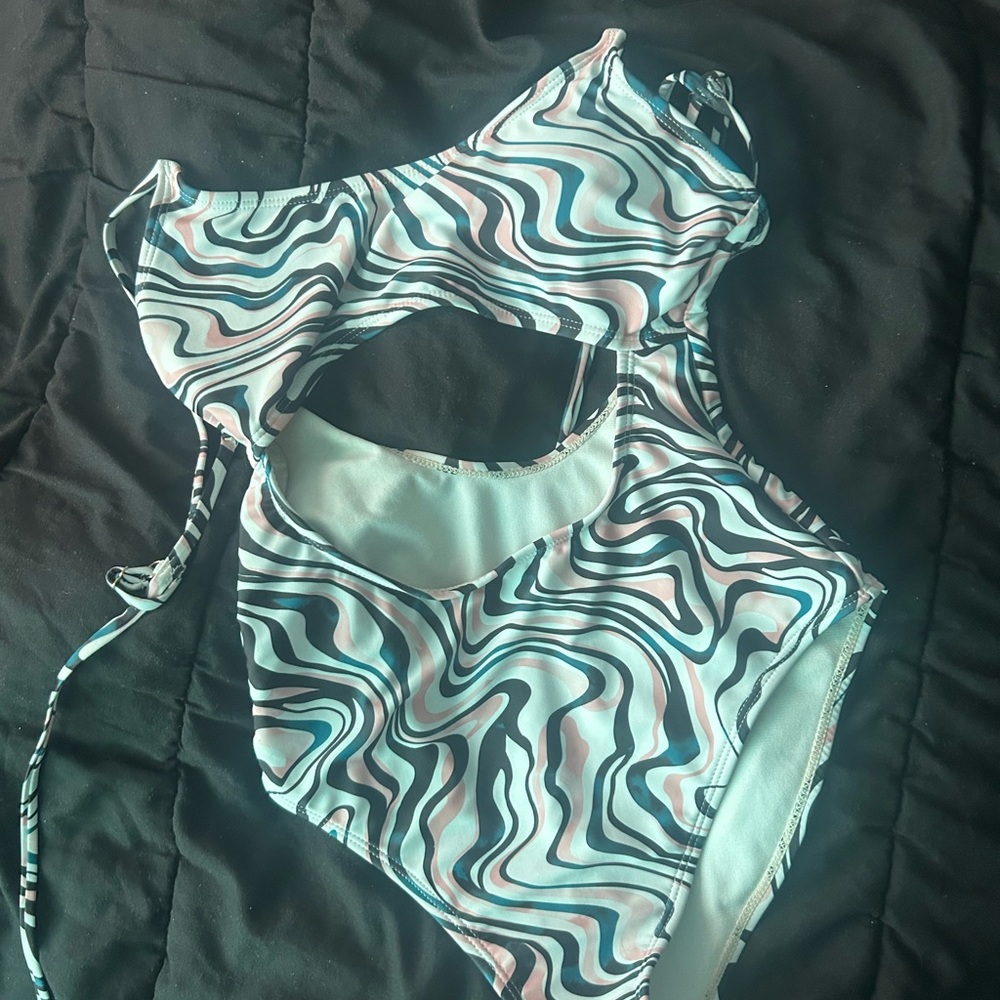 Stylish Kids Swimwear with Swirl Pattern